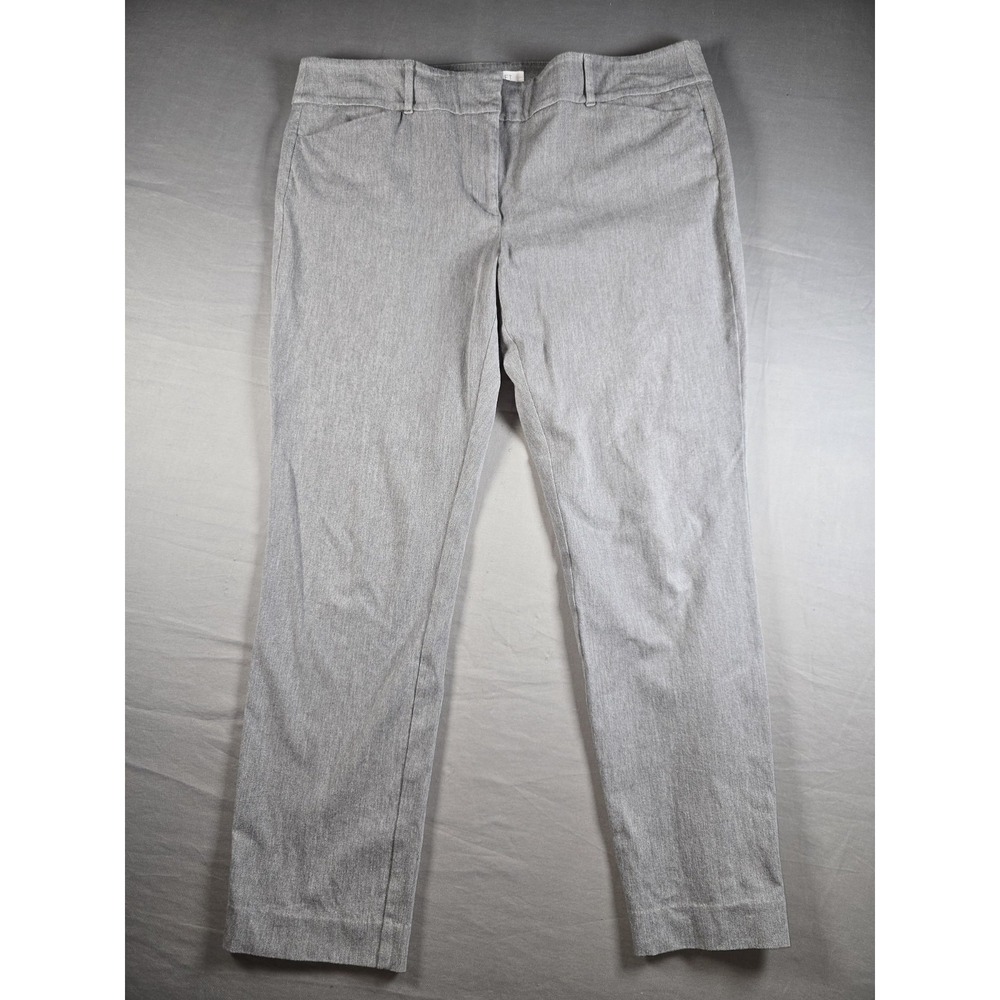 LOFT Outlet Skinny Ankle Pants Women's Size 14 Gray Slacks Casual Work